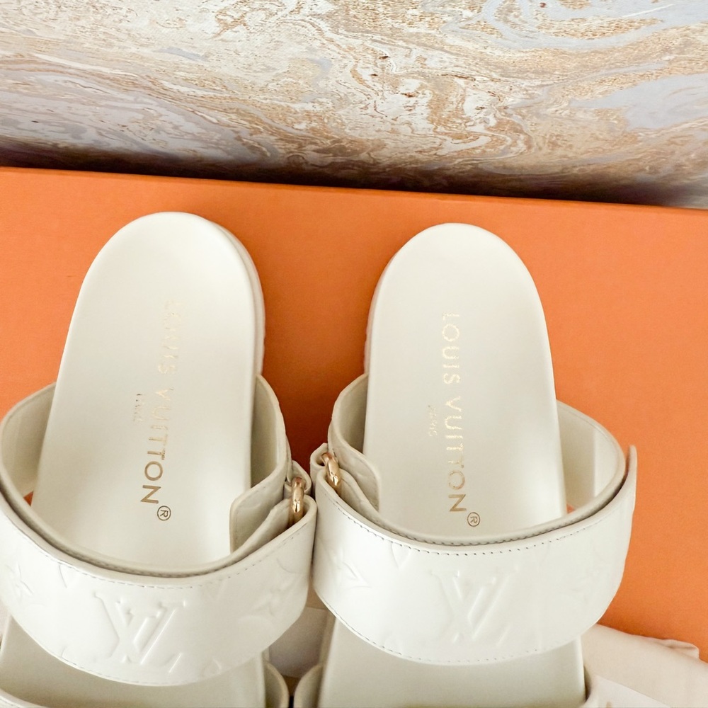 Louis Vuitton Monogram Bom Dia Comfort Flat Slide Sandal View 3